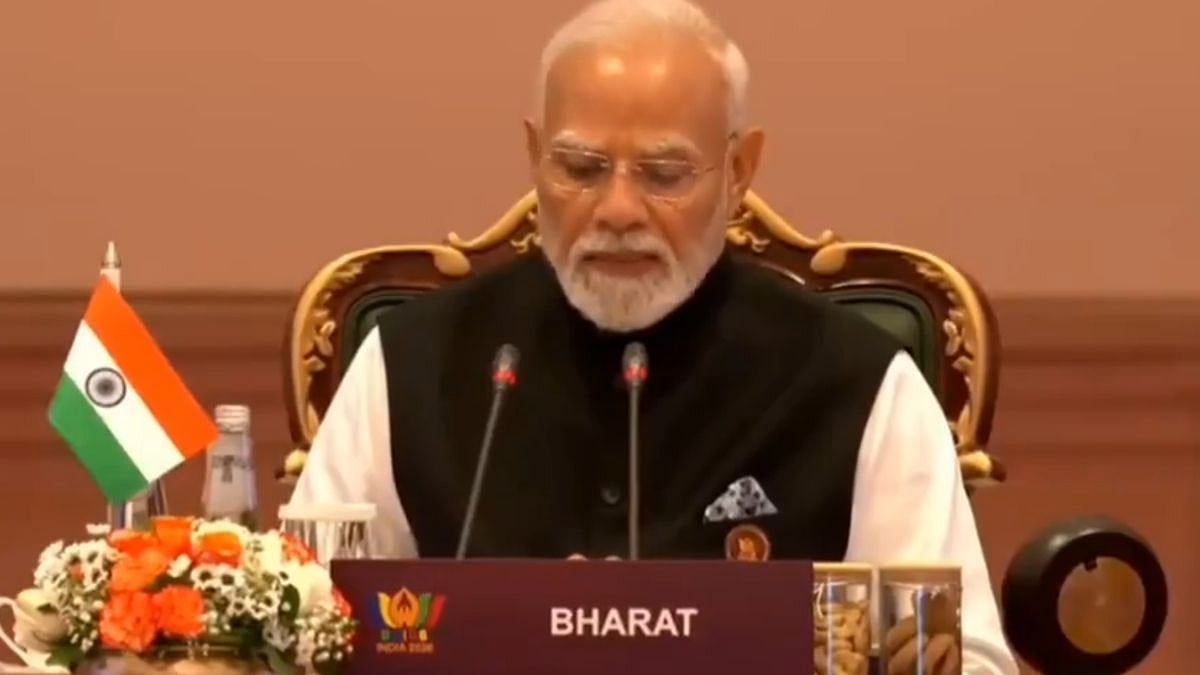 PM Modi's 'Bharat' Placard Grabs Attention At BRICS Summit