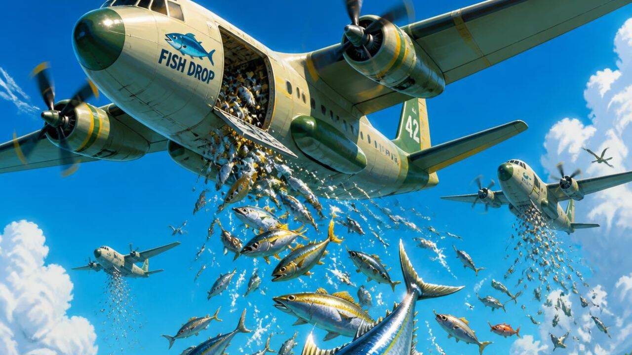 Utah Drops Fish from Airplanes into Lakes
