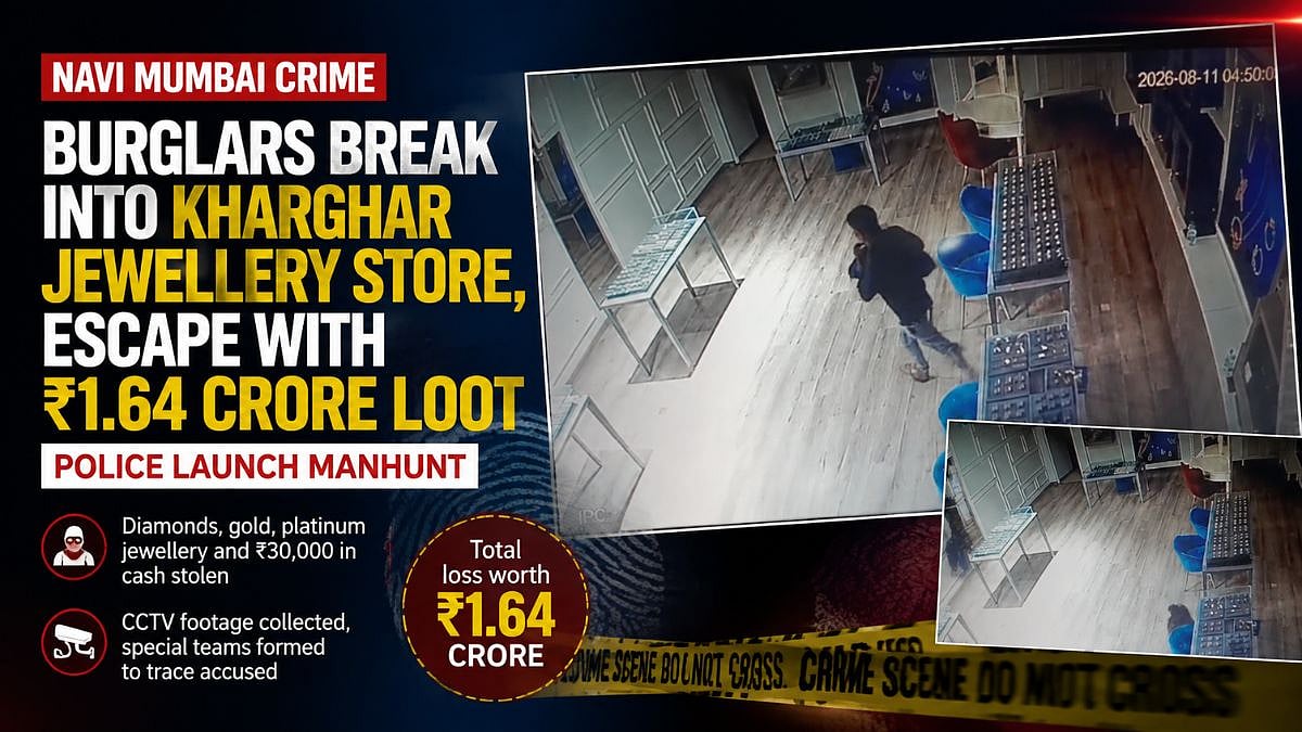 Thieves Steal ₹1.64 Crore From Kharghar Jewellery Store