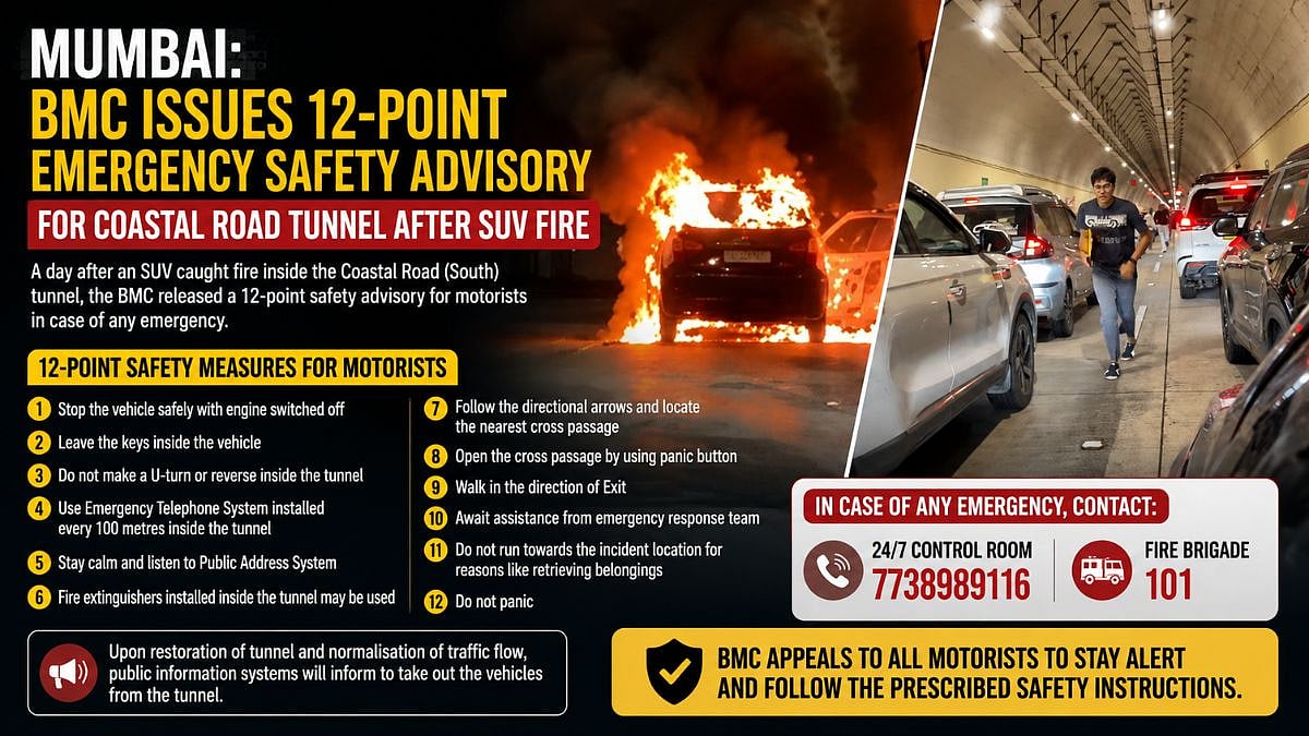 BMC Issues Safety Advisory For Coastal Road Tunnel