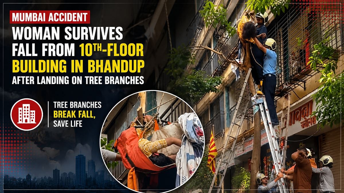 Woman Survives 10th-Floor Fall in Bhandup