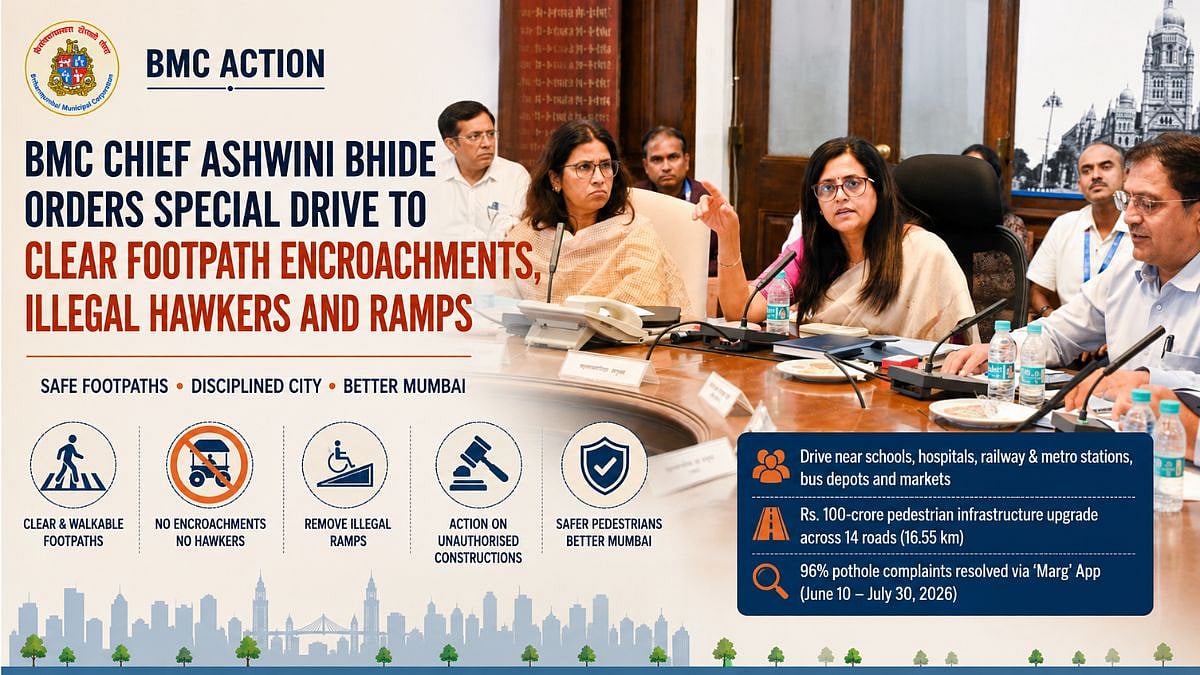 BMC Chief Orders Drive To Clear Footpath Encroachments