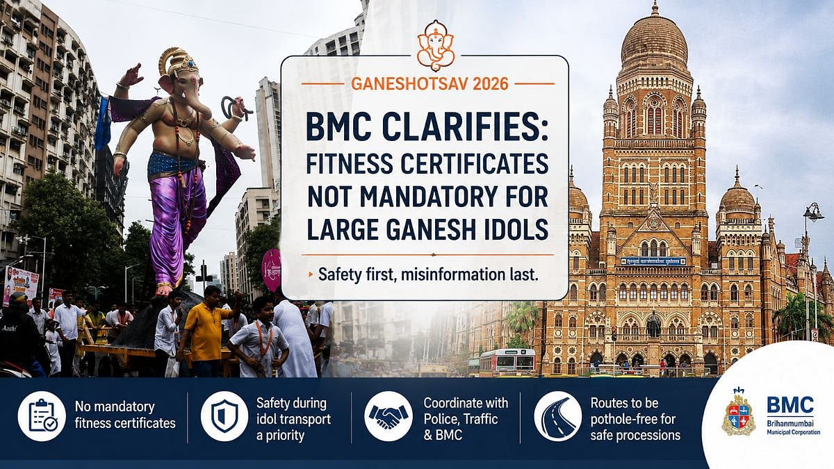 BMC Clarifies No Fitness Certificates Needed For Large Ganesh Idols