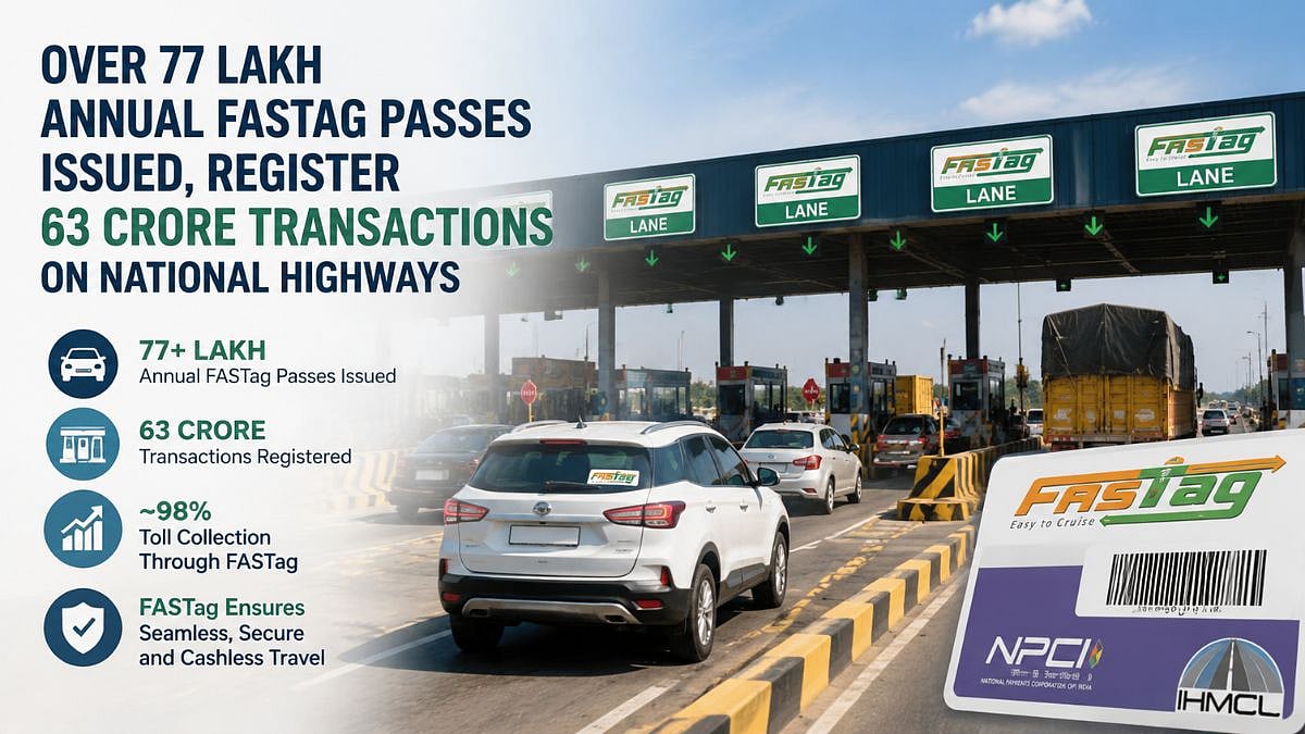FASTag Annual Passes Cross 77 Lakh Mark
