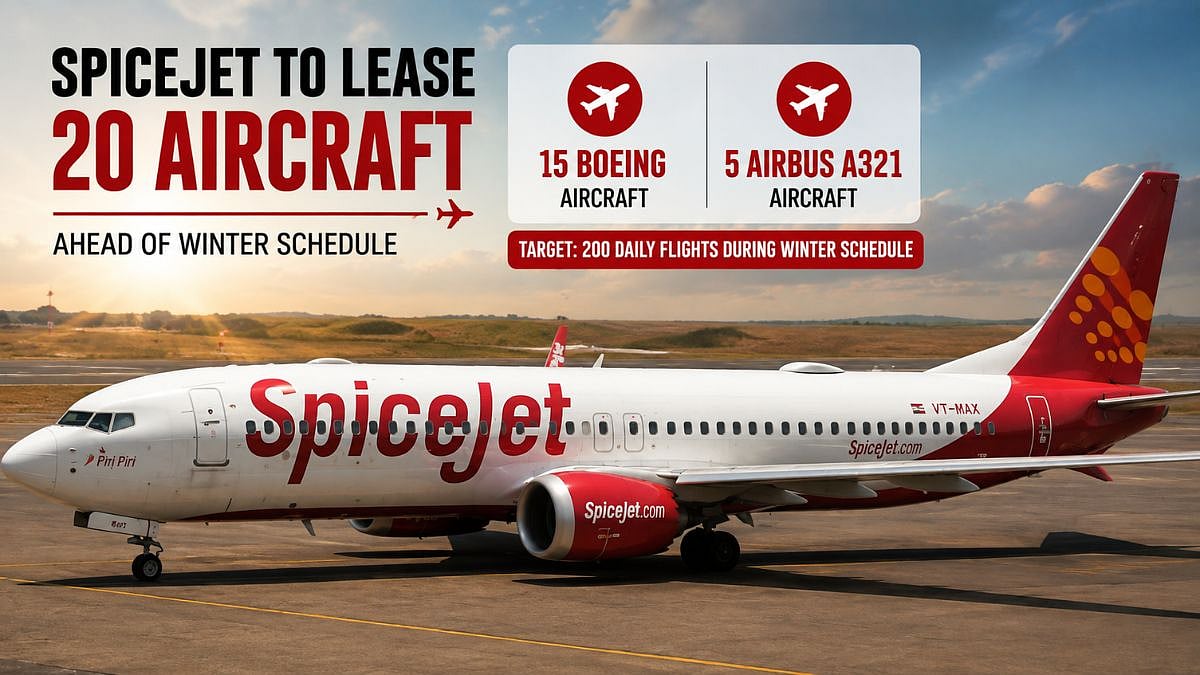 SpiceJet Leases 20 Aircraft For Winter Schedule