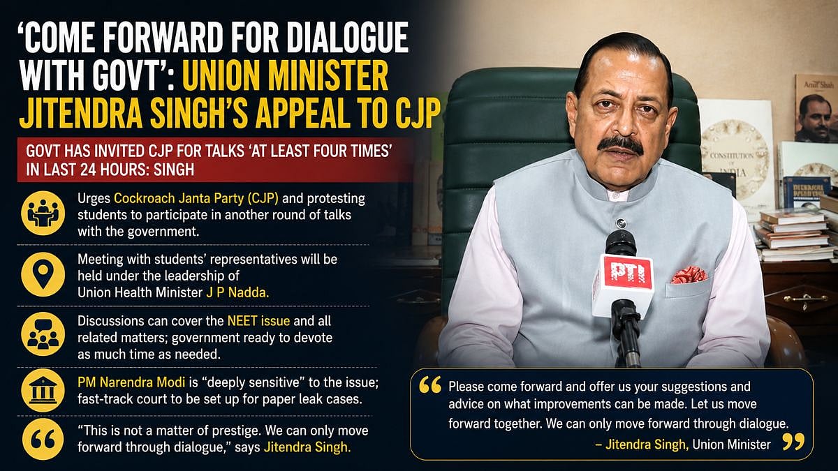Union Minister Jitendra Singh Urges CJP To Dialogue