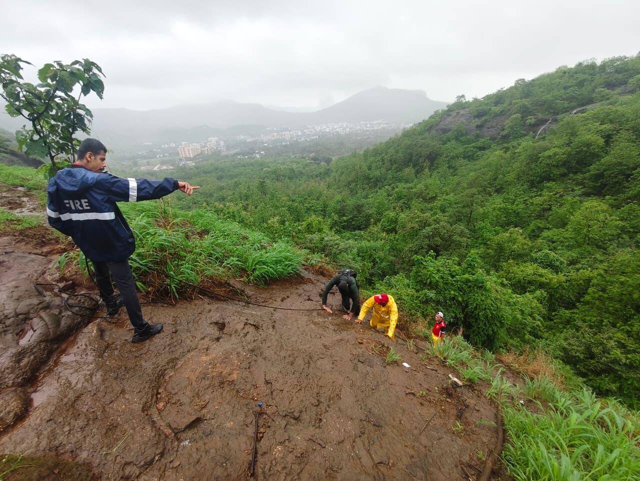 Mumbai Trekker Rescued After Fall Near Waterfall