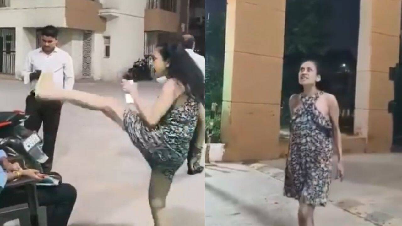 Greater Noida Woman Abuses Guards Over Delivery Boy Stop