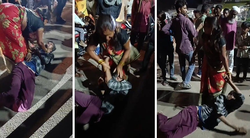 Woman Drags Drunk Man For Eve-Teasing In MP's Chhatarpur