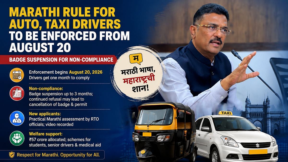 Maharashtra Enforces Marathi Rule For Auto, Taxi Drivers From August 20