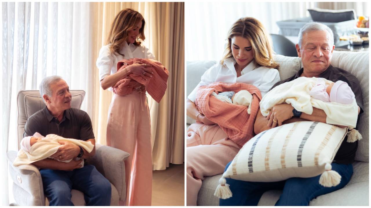 Queen Rania Shares Photos with Twin Granddaughters