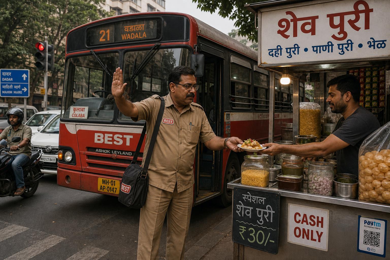 BEST Bus Holds Up Traffic in Mulund