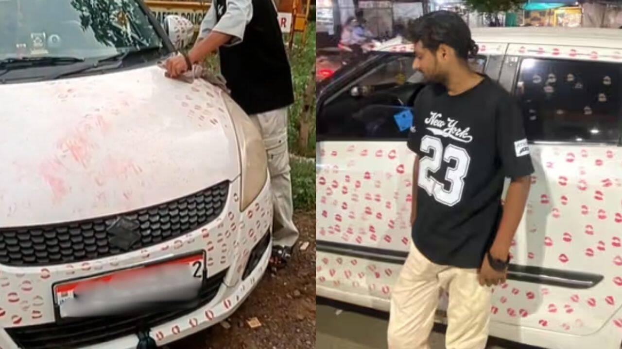 Gwalior Man Fined Rs 5,500 for Lipstick-Covered Car